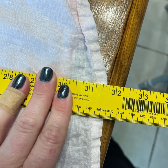 Women’s Match Point Lightweight Linen v neck pink top size medium - Picture 5 of 8